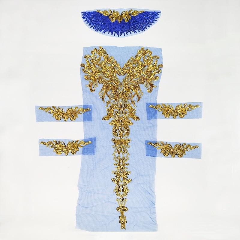 Set Di 2 Paia Di Paillettes Ad Ala D'Angelo: Oro E Argento Per Abiti Fai Da Te, Toppe Ricamate Per Jeans E Gonne