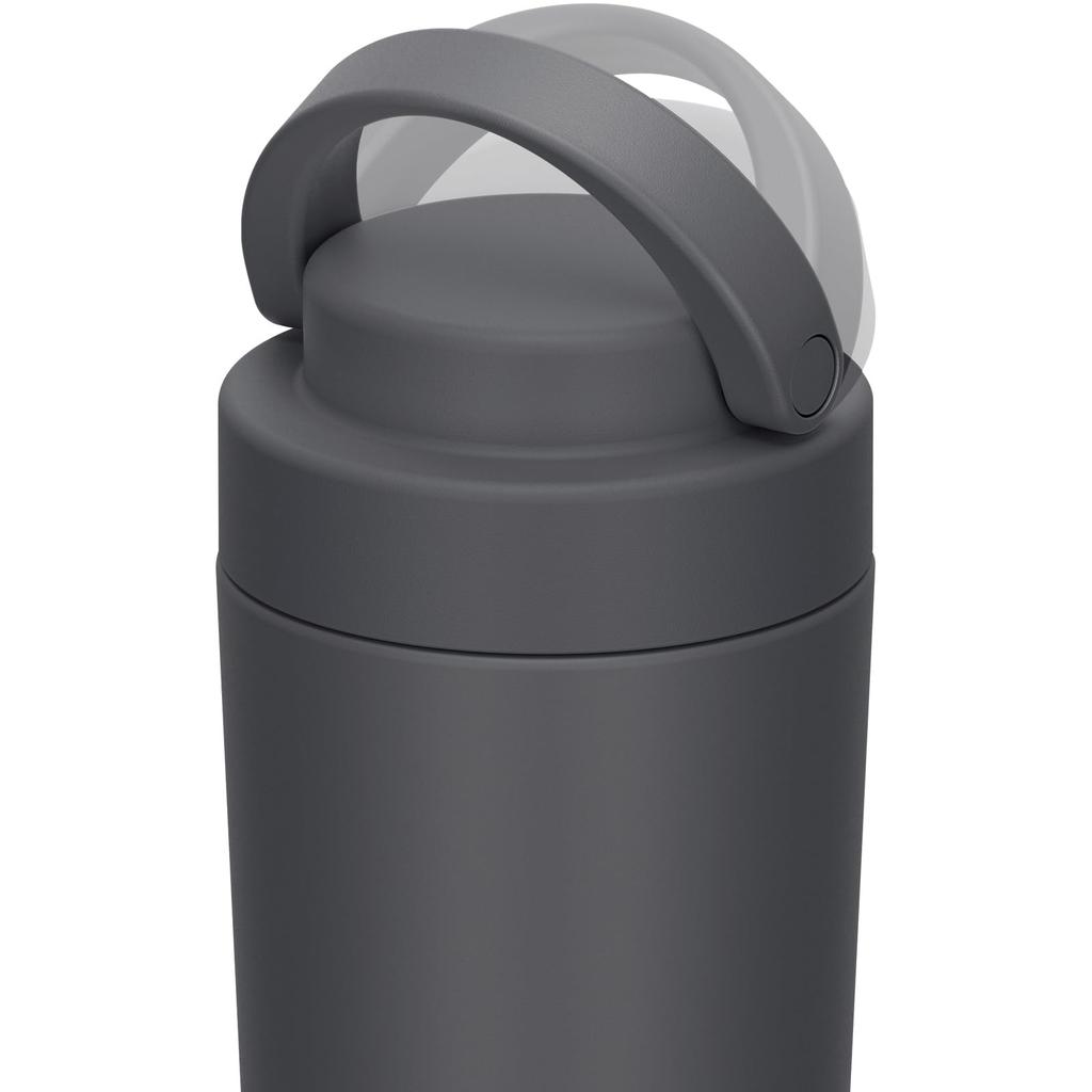 Thermos Vacuum Insulated Portable Tumbler with Carry Smoke SMB Dishwasher-Safe Handle, 320ml, Black, JOV-321