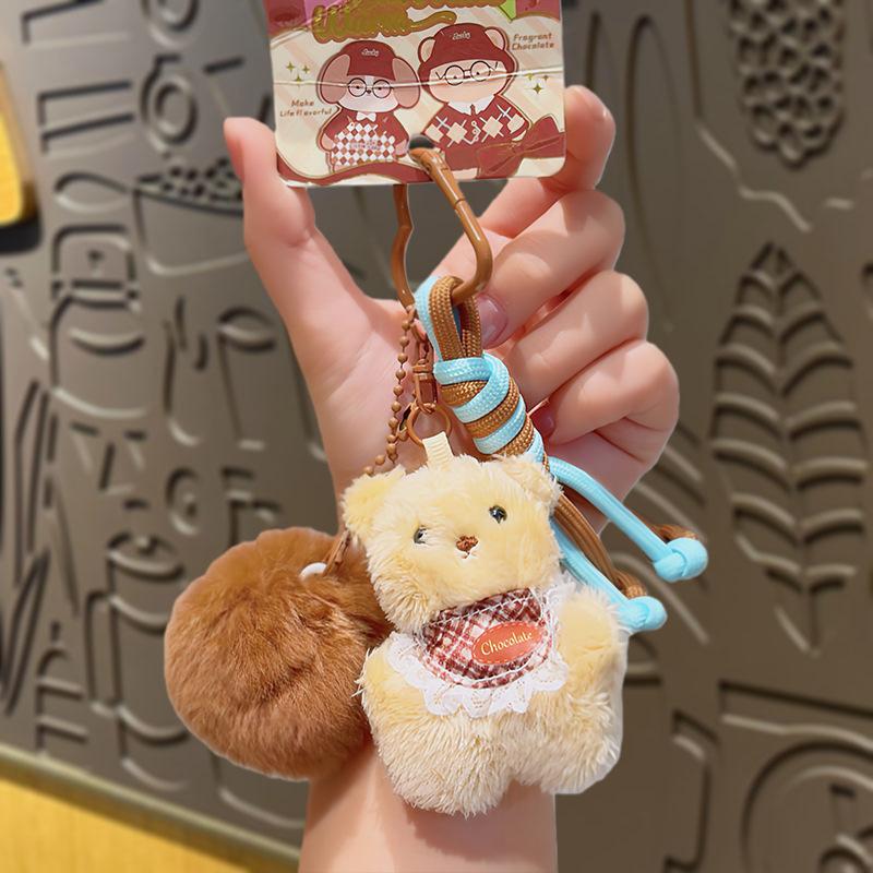 Cartoon Keychain Pendant, Plush Toy, Creative and Personalized Schoolbag Hanger, Doll, Cute Little Accessory
