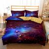 Blau Violett Grün Galaxie Bettbezug Sets Schlafzimmer Set King Superweich Bequemes Bettwäscheset Sternenhimmel 3-teilig Ropa De Cama Zuhause