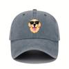 Fun Dog Print Baseball Cap With Adjustable All Season Sun Protection Hat Suitable For Men And Women, Casual Style