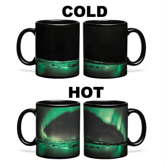 New Aurora Borealis Northern Lights Temperature Sensing Mug Color Changing Mug Ceramic Coffee Mug Water Mug
