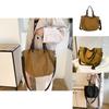 Stylish Large Capacity Women's Tote Bag Retro Solid Color Shoulder Crossbody Purse