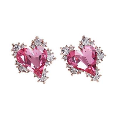 Rose Austrian Crystal Rose Gold Earrings