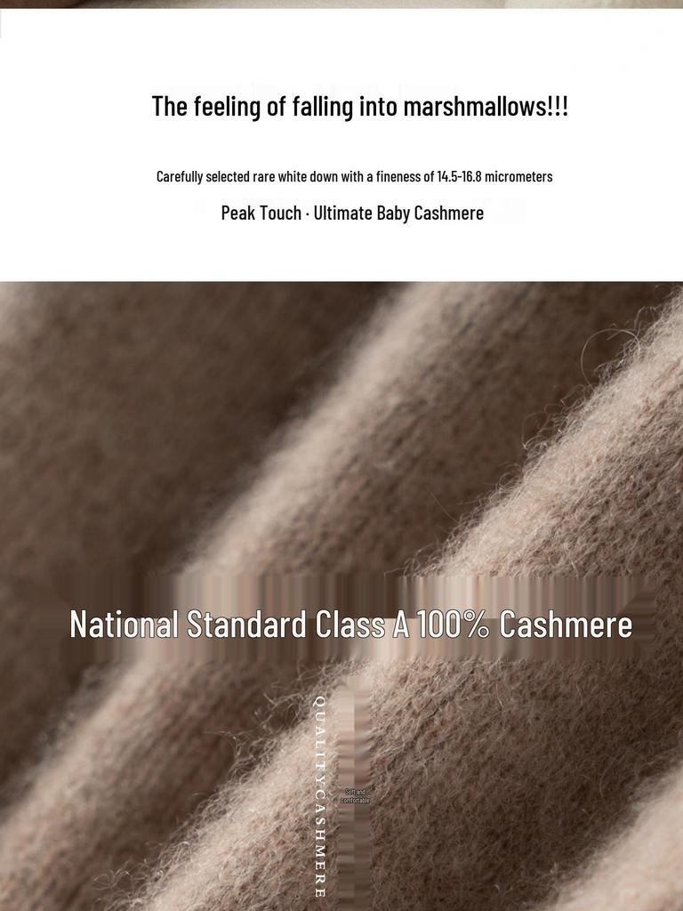 Women's 100% Pure Cashmere Sweater: Soft, Warm, Slim-fit, Round Neck, Ribbed, Long Sleeve, and Versatile Base Layer.