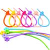Pentagram Silicone Twist Ties Releasable Cable Organizer Strap DIY Key Ring Pendant for Data Wire Bag Hanging Decoration