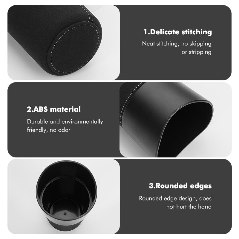 UNYDV1 For Volkswagen VW Car Cup Shaped Trash Can Tumbled Fur Auto Storage Container Tiguan MK1 Mk2 2016 2017 2018 2019 2020 2021