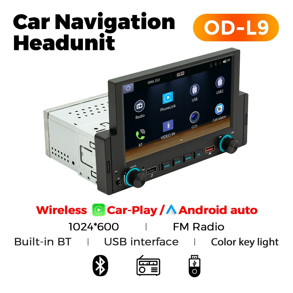 1Din 5inch Touch Screen Car Radio Multimedia Player Carplay Android Auto Display Navigation Mirrorlink  MP5 Rear View Camera