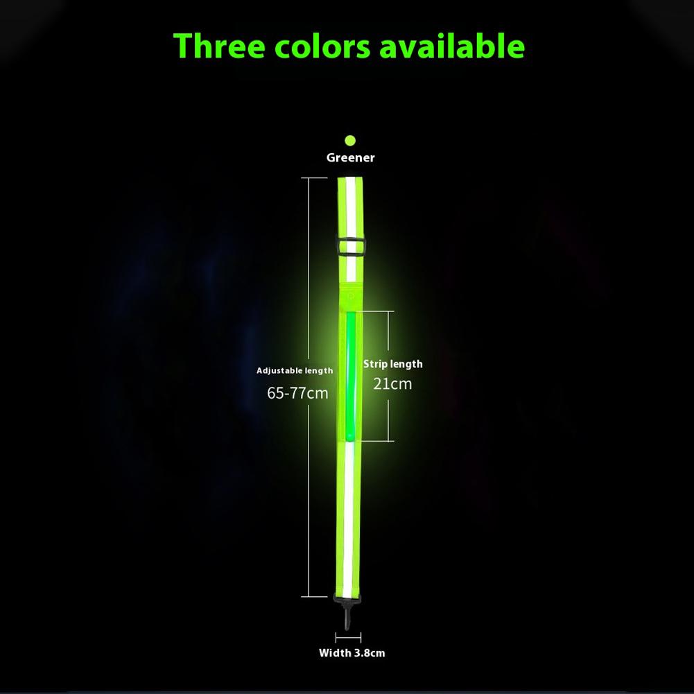 Reflective Sash Reflective Running Gear High Visibility Safety Shoulder Strap Adjustable LED Reflective Belt for Outdoor Cycling