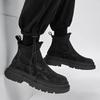 Men's Shoes Spring New Non-slip and Wear-resistant Chelsea Boots Short Boots High-top Heightening Versatile Black Tooling Martin Boots Men