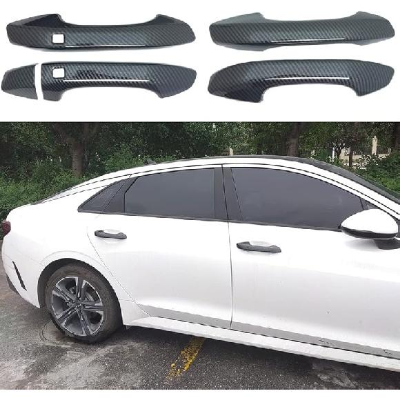 ABS Glossy Black Exterior Door Handle Cover Trim For Kia K5 Accessories     2024 2025 With Smart Keyhole (Not For Optima 2015-)
