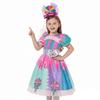 Purim Girls Lollipop Candy Dress With Headband 2 PCS Set Princess Cosplay Carnival Birthday Party Gift Cute Rainbow Costume