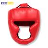 Zesílená boxerská chránička hlavy s plným krytím, helma z PU kůže odolná proti nárazům, ochranné vybavení pro Muay Thai, Sanda, Taekwondo, sparing