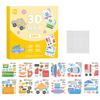 Multicolor DIY 3D Paper Sticker Enlightenment Craft Sticker Decals  For Kids