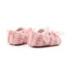 Citgeett Spring Infant Baby Girl Fuzzy Walking Shoes Bows Adjustable Straps Soft Comfortable Non-Slip Shoes