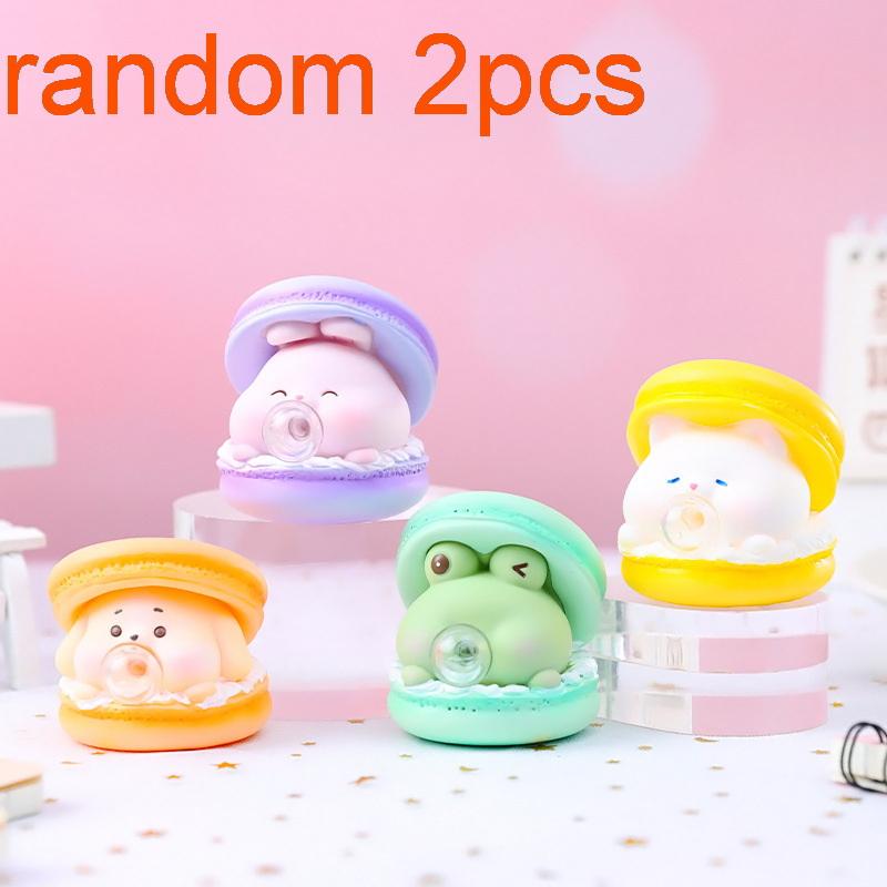 

2Pcs Burger Blows Bubbles Office Stress Relief Ornaments Creative Cartoon Pinch Toys Children s Decompression Toys Gifts