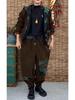 Cord-Kapuzenjacke & Hose Set mit Flanellfutter – Große Größen, Locker & Stilvoll für Herbst/Winter.