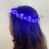 Flower Foam Party Luminous Wreath Decoration LED Light Garland Women Headwear Crown Flower Headband