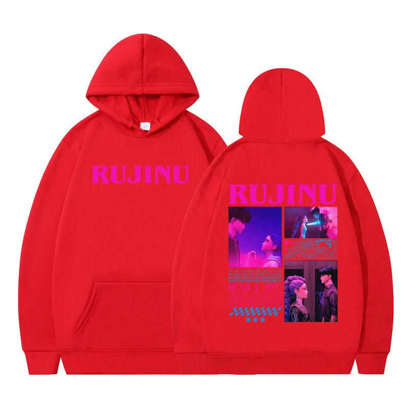 KPop Demon Hunters Huntrix Saja Boys Rujinu Aestheticshoodie Men Women Fashion Pullover Long Sleeves Loose Casual Sweatshirt Top