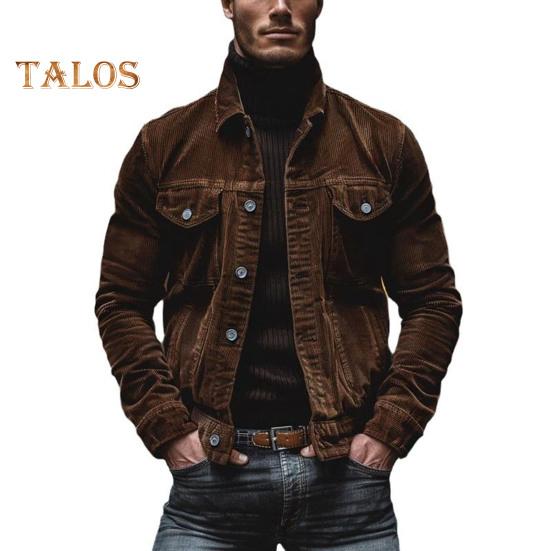 

Мужское весенне-осеннее пальто из вельвета с отложным воротником, свободная верхняя одежда, однобортное свободное пальто с длинным рукавом на пуговицах для свиданий, повседневной носки, школы M кофейный