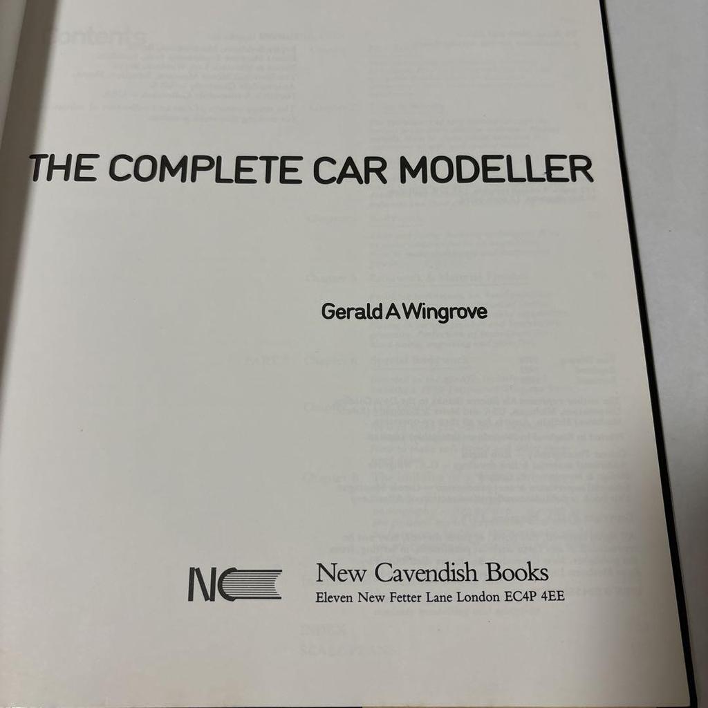 [USED] Books: THE COMPLETE CAR MODELLER / Wingrove
