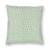 Sage Green Polka Dots Square Pillowcase Polyester Linen Velvet Pattern Zip Decorative Pillow Case Sofa Seater Cushion Cover