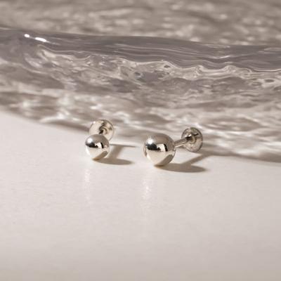 JEWNEL (1+1)Silber 925 Silberkugel Labret Piercing (2 Größen)