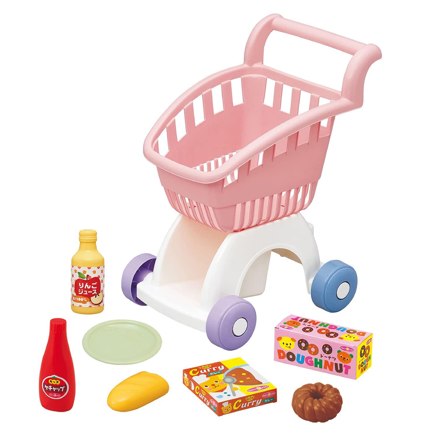 Toy Royal Shopping Cart (Pretend Play  Shopping) Educational Toy (Assembly Required  Includes Food Accessories) Pastel Colors