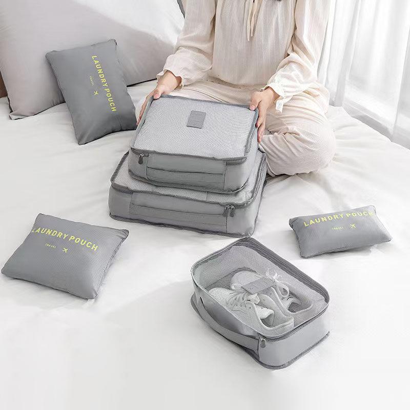 6 In 1 Travel Organizer Laundry Pouch Travel Luggage Bag Clothes Organizer Set