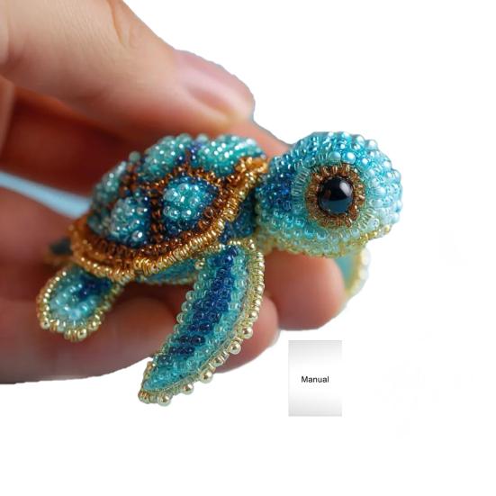 Oktopus Perlenstickerei Set DIY Meerestiere Bastelset mit Vollfarbiger Anleitung Perlenstickerei Starterset Geschenk für Bastelliebhaber Anfänger