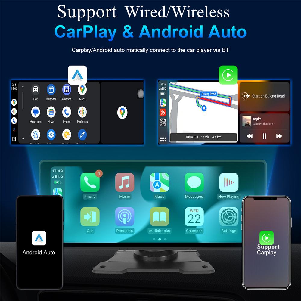 10.26" Support For Wireless Apple Carplay Andro Auto BT Multimedia Player Screen