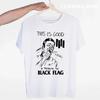 Black Flag T-shirt Summer O-Neck Short Sleeve Punk Rock Band Henry Rollins Large Bars Tshirt