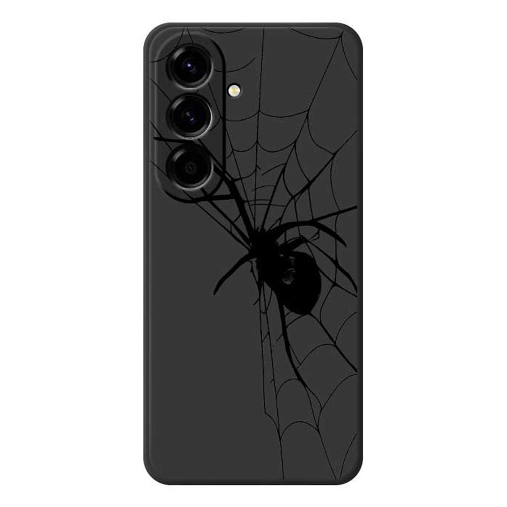 

Чехол для Samsung Galaxy A56 5G с принтом в виде паутины, с прямыми краями, задняя крышка из ТПУ для телефона Black