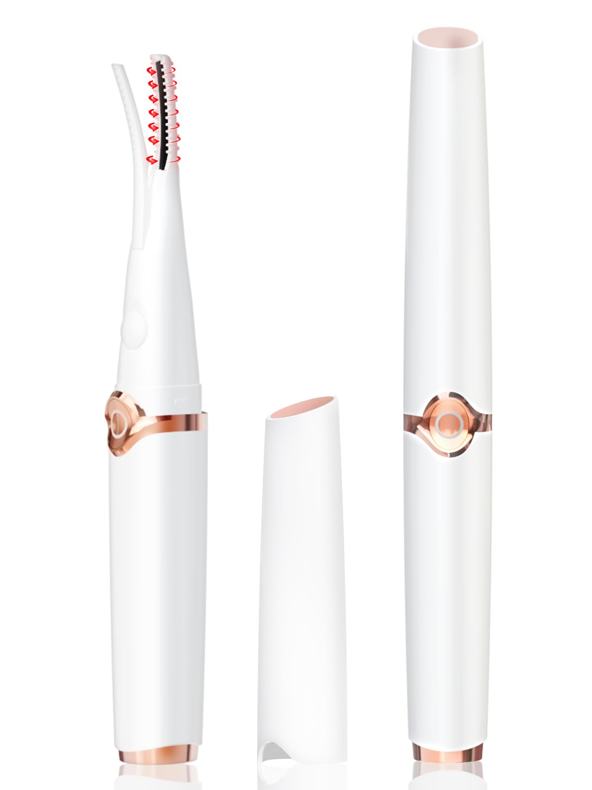 

iitrust Горячая завивка ресниц с тремя температурными режимами, автоматическая, USB, портативная, 2-в-1, долговечная, с настройками, 10-секундный предварительный нагрев, 15-минутное автоматическое отключение, питание, белый