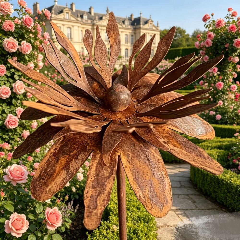 Rust-Resistant Flower Garden Stake Rustic Lawn Ornament Forest Style Flower Decoration Patio