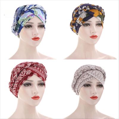 Elastic Women Tie Dye Braid Turban Hat Hijab Hair Scarf Headwear KTB
