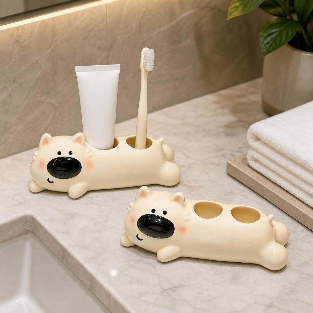 Creative Toothpaste Toothbrush Rack Ceramic Toothbrush Storage Rack  Washstand