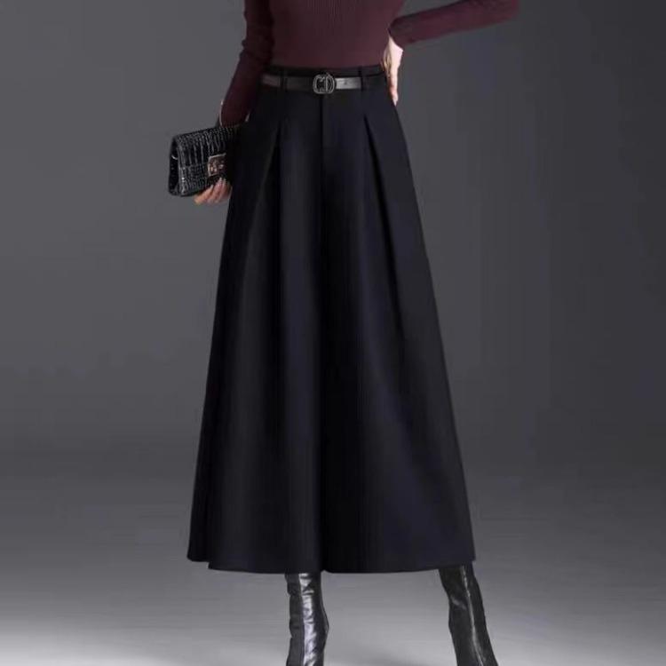 

Роскошные и струящиеся юбки-брюки для женщин, идеально подходящие для создания изысканного образа весной и летом M чёрный