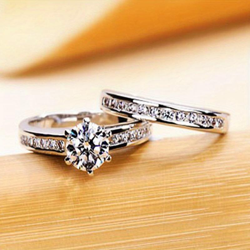 Luxurious Geometric Elegant Rings, Wedding Engagement Party Jewelry Accessories