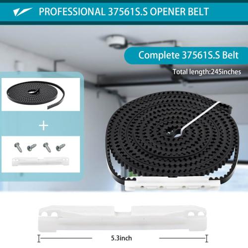 Genie Garage Door Opener Drive Belt and Bullet Assembly (37561S.S) 8-Foot, 247-Inch, for Genie Garage Doors, Compatible with Genie SilentMax 1000, 120