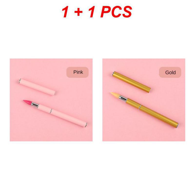 

2/3/4 шт. Ручка для маникюра с двойной головкой, всасывающая дрель, многофункциональные маникюрные принадлежности, точечная цветная ручка, всасывающая ручка с колпачком