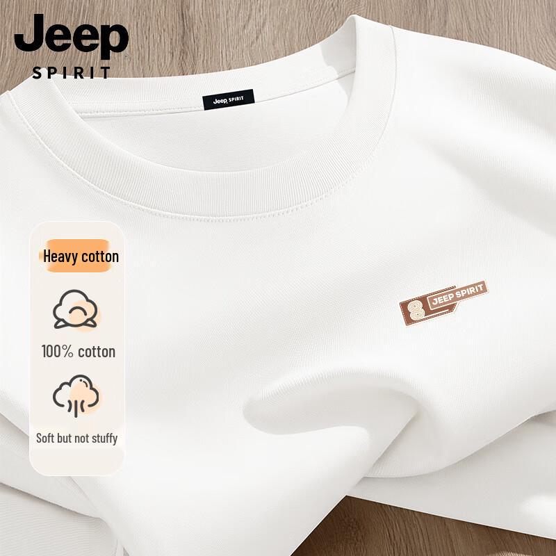 JEEP SPIRIT Men's Pure Cotton Casual Short Sleeve T-Shirt