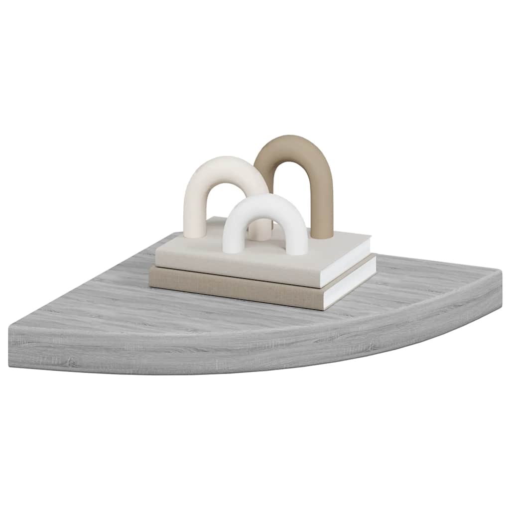 Vidaxl Narożne Półki Ścienne, 4 Szt., Szarość Betonu, 35X35X3,8 Cm Mdf