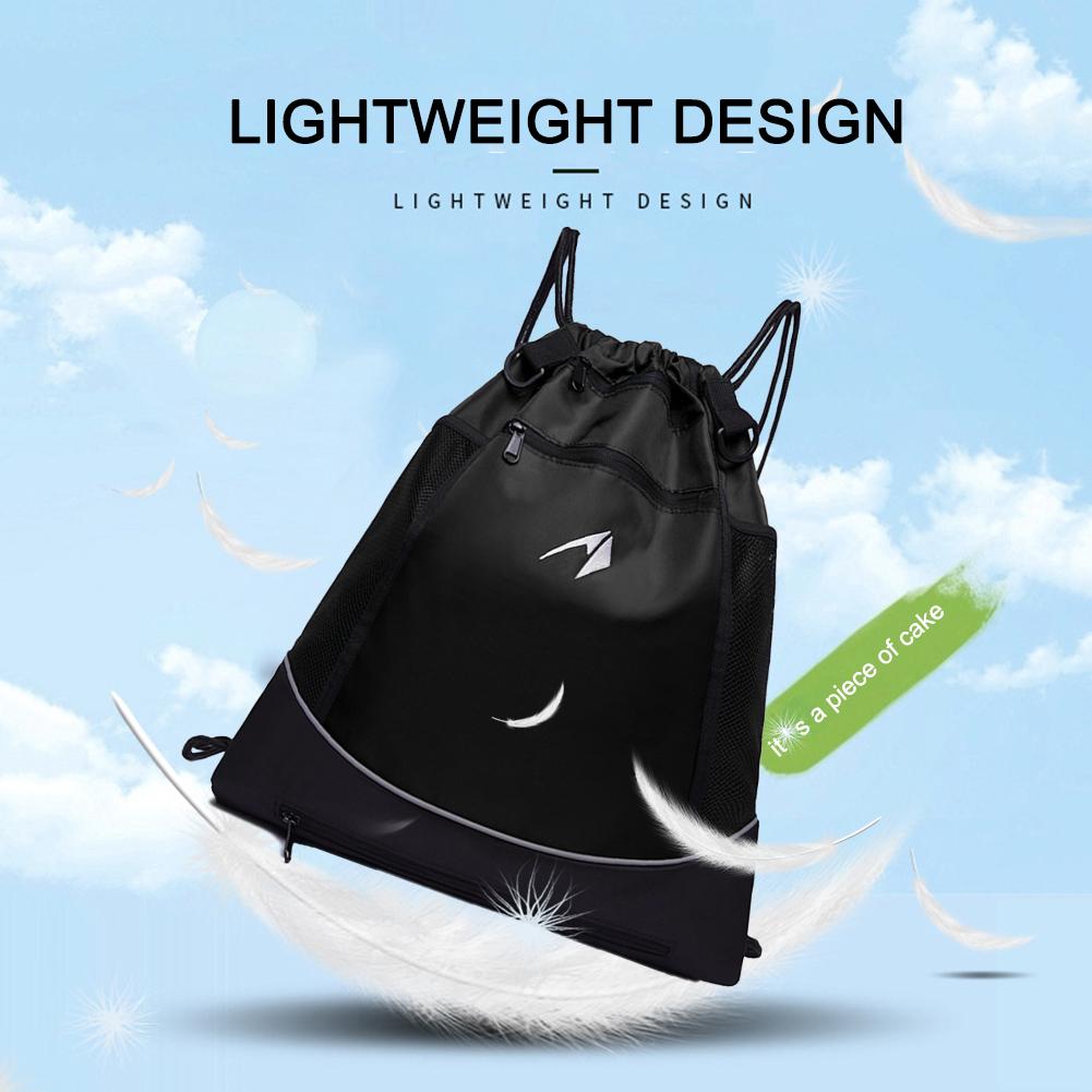 Geantă portabilă de sport pentru bărbați Rucsac cu șnur de capacitate mare Geantă de baschet convenabilă Geantă de sport ușoară Accesorii de gimnastică