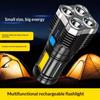 Rechargeable Led Flashlight Super Bright Mini Work Light 3 Modes Waterproof Portable Cob Tactical Torch Zoomable Camping Lantern