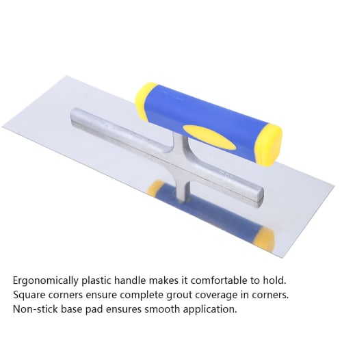 Ergonomic Plastering Trowel, Skimming Trowel, Scraping Trowel, Stainless Steel, 240mm/300mm, Multi-Finish, for Skimming and Rendering (300mm)