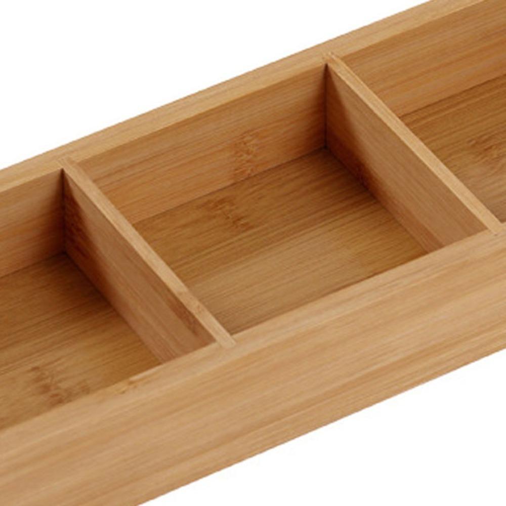Bamboos Serving Tray Independent Separate Snack Tray Easy To Wipe Display Plate  Afternoon Tea