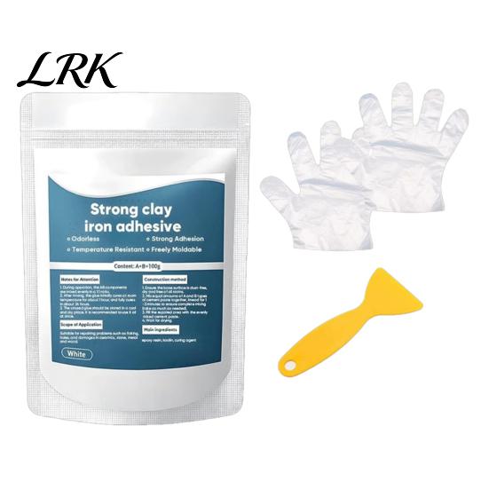 Epoxy Resin Filler 1/3 Sets High Strength Multi-Purpose Repair Clay, Strong Clay Iron Adhesive with Scraper Durability Mending & Gloves, Putty 1 Set