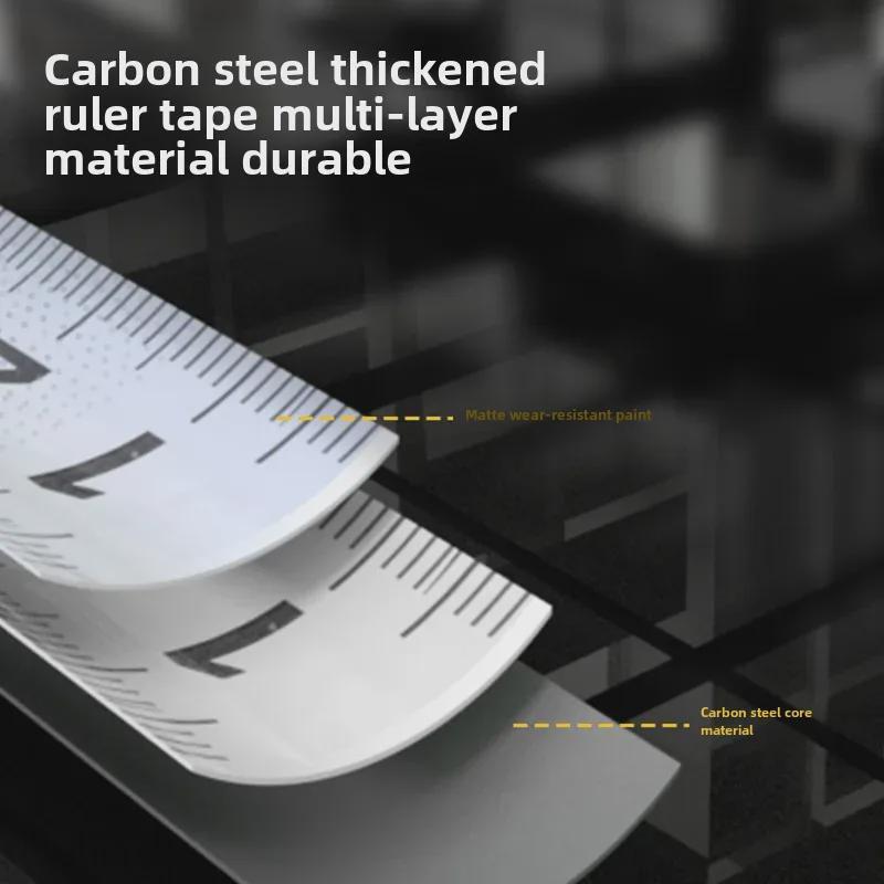 Durable Transparent Tape Measure - Electroplated Carbon Steel Ruler, No Paint, for Woodworking, Available In 3m, 5m, 10m Lengths