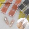 6-Grid Nail Art Set: Mini Steel Ball Decorations for DIY Nail Design